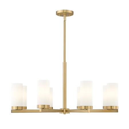 Z-Lite Danica 8 Light Chandelier, 31.5in. W x 15.25in. H, Modern Gold 3044-8MGLD